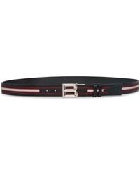 Bally - Leren Riem Met Logogesp - Lyst