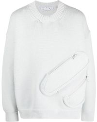 Off-White c/o Virgil Abloh - Zip-Compartment Crew-Neck Sweatshirt - Lyst