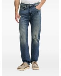 KARL LAGERFELD - Distressed Faded Jeans - Lyst