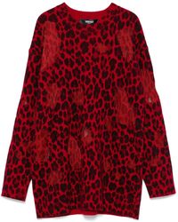 Versace - Wool Sweater With Leopard Print - Lyst