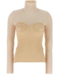 Jean Paul Gaultier - Gerippter Pullover mit Corsage - Lyst
