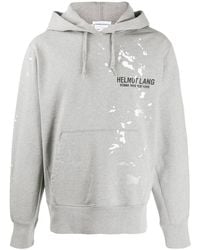 Helmut Lang - Logo Drawstring Hoodie - Lyst