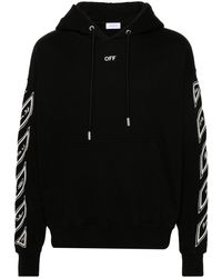 Off-White c/o Virgil Abloh - Logo-embroidered Cotton Hoodie - Lyst