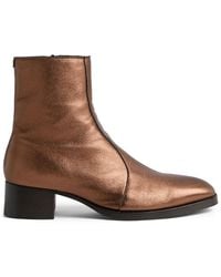 DSquared² - Metallic-Effect Leather Boots - Lyst