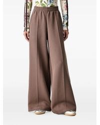 adidas - Logo-Embroidered Wide-Leg Track Pants - Lyst