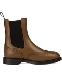 Doucal's - Botas chelsea de piel con paneles elásticos - Lyst