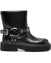 Maje - 40Mm Eyelet-Embellishment Biker Boots - Lyst