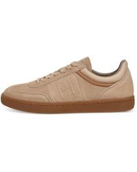 Hackett - Beck Ivys Logo-Patch Suede Sneakers - Lyst