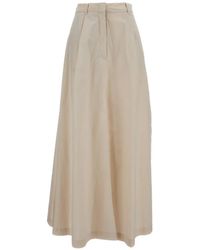 Thelatest - Front-Slit Maxi Skirt - Lyst