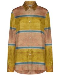 Pierre Louis Mascia - Aloé Paisley-Print Striped Shirt - Lyst