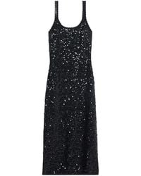 Claudie Pierlot - Long Sequinned Knitted Dress - Lyst