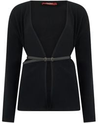 Max Mara - Belted Open-Front Cardigan - Lyst