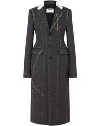 Moschino - Topstitching Single-Breasted Coat - Lyst