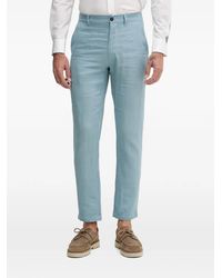 Trussardi - Embroidered-Logo Slim-Fit Trousers - Lyst