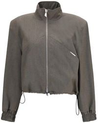 The Attico - High-Neck Zip-Up Bomber Jacket - Lyst