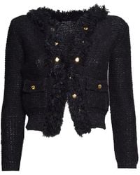 Charlott - Fringe-Trim Bouclé Jacket - Lyst