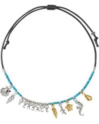 Versace - Icons De La Mer Halskette Mit Perlen - Lyst
