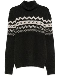 Eleventy - Turtleneck Jacquard Sweater - Lyst