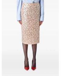 Des Phemmes - Crystal-Embellished Sequined Midi Skirt - Lyst