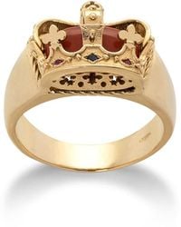 Dolce & Gabbana - Bague Crown avec couronne et jaspe rouge - Lyst
