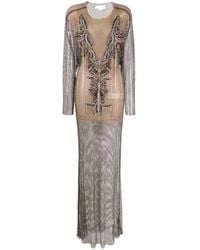 Genny - Rhinestone-embellished Long Dress - Lyst