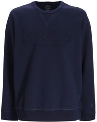Polo Ralph Lauren - Sweater Van Katoenblend Met Logo-reliëf - Lyst