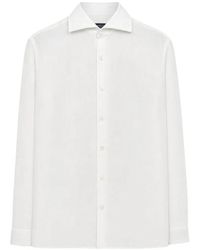 Tombolini - Spread-Collar Long-Sleeve Shirt - Lyst