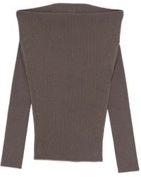 Rick Owens - Pull Nervuré À Épaules Dénudées - Lyst