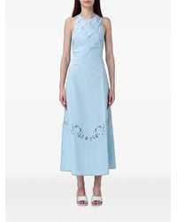 Twinset - Broderie-Anglaise Halterneck Maxi Dress - Lyst