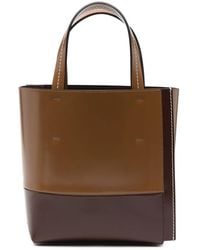 Marni - Petit Sac Seau Bicolore Museo À Coutures Contrastantes - Lyst