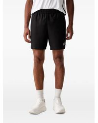 EA7 - Logo-Print Stripe-Detail Shorts - Lyst