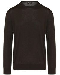 ZEGNA - Round-Neck Long-Sleeve Sweater - Lyst