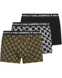 Karl Lagerfeld - Set Aus Drei Shorts Mit Monogramm-Print - Lyst