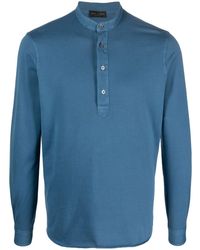 Dell'Oglio - Band-collar Polo Shirt - Lyst