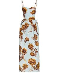 Oscar de la Renta - Abito Da Sera A Fiori - Lyst