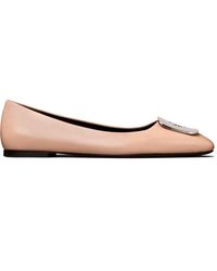 Tory Burch - Georgia Leather Ballerina Shoes - Lyst