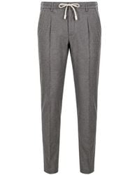 Eleventy - Drawstring Pleated Trousers - Lyst
