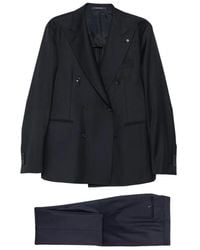 Tagliatore - Double-Breasted Peak-Lapel Suit - Lyst