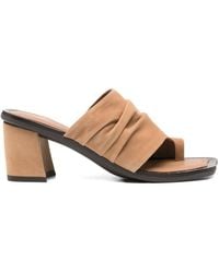 Ash - Corine Ruched Toe-Strap Sandals - Lyst