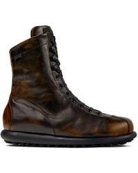 Camper - Ariel Lace-Up Leather Boots - Lyst