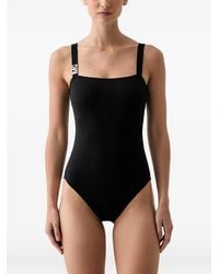 MICHAEL Michael Kors - Logo-Plaque Swimsuit - Lyst