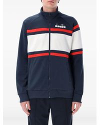 Diadora - Striped Zip-Up Sweatshirt - Lyst