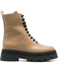Fabiana Filippi - Round-Toe Leather Ankle Boots - Lyst
