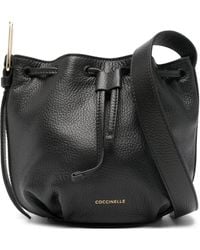 Coccinelle - Malory Drawstring Leather Bucket Bag - Lyst