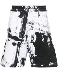 Alexander McQueen - Printed Organic Cotton Shorts - Lyst