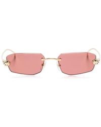 Cartier - Rectangle-Frame Sunglasses - Lyst