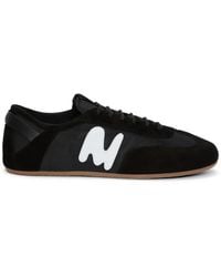 MSGM - Appliqué Lace-Up Sneakers - Lyst