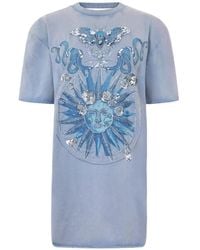 Philipp Plein - Mini Open-Back Butterfly-Motif Dress - Lyst