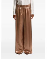 Peserico - Satin-Finish Wide-Leg Trousers - Lyst