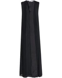 Jil Sander - Maxikleid mit Kontrasteinsatz - Lyst